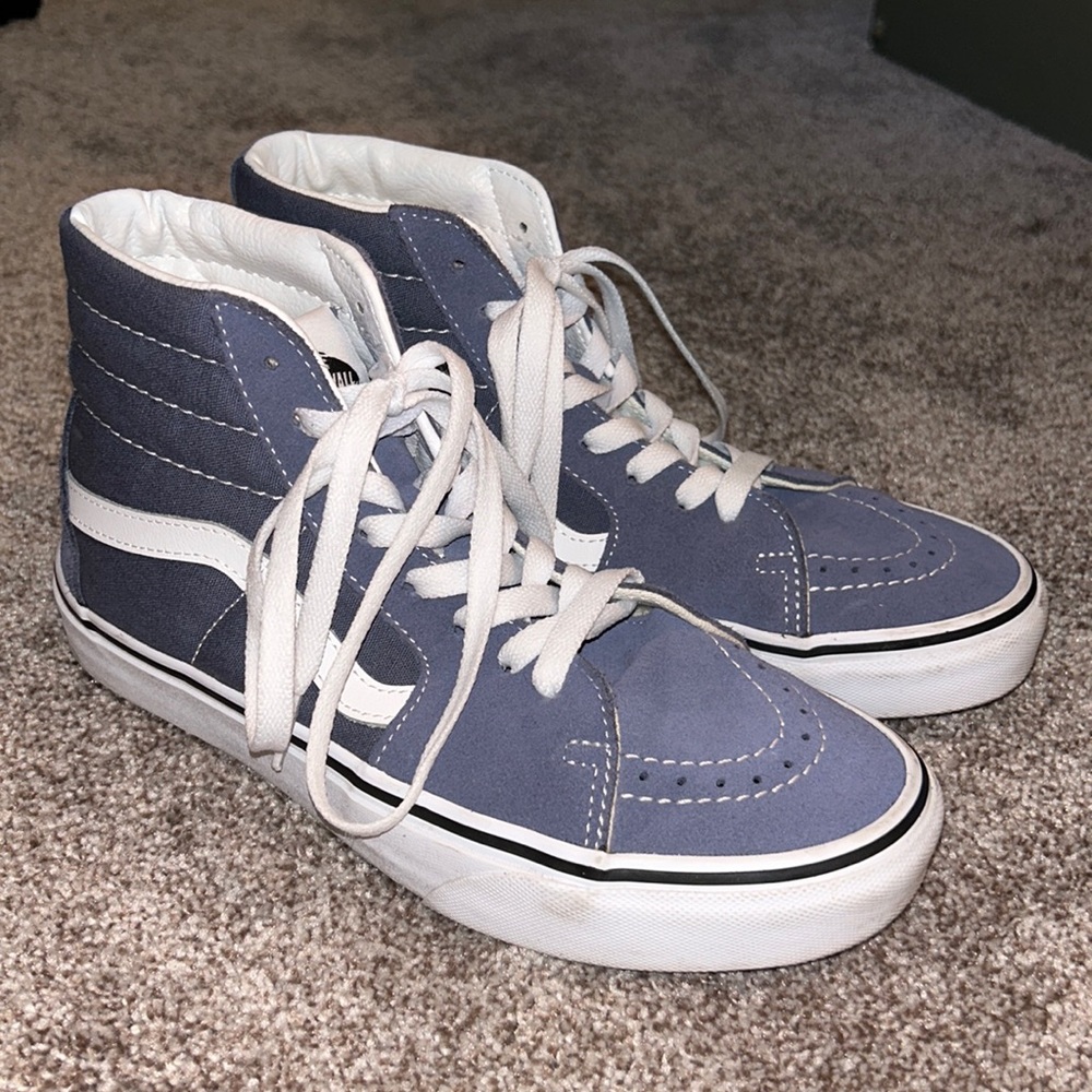 Blue Gray High Top Vans